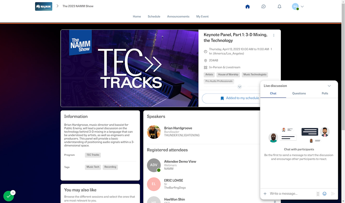 Session or Event Page View