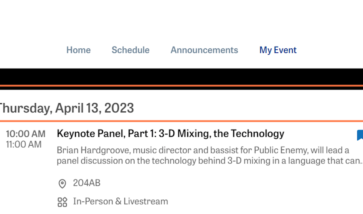 View your personalized schedule